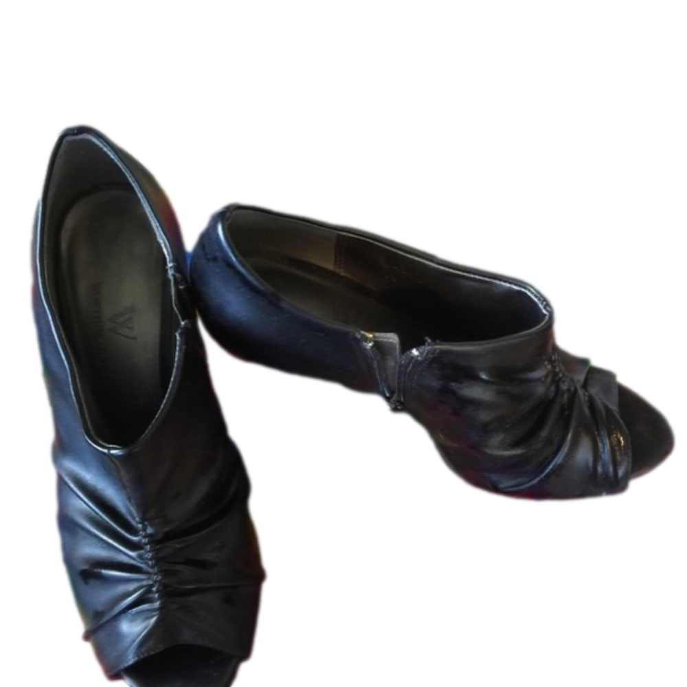 WORTHINGTON Heeled Open Toe Shoes, Women’s Size 6, Black